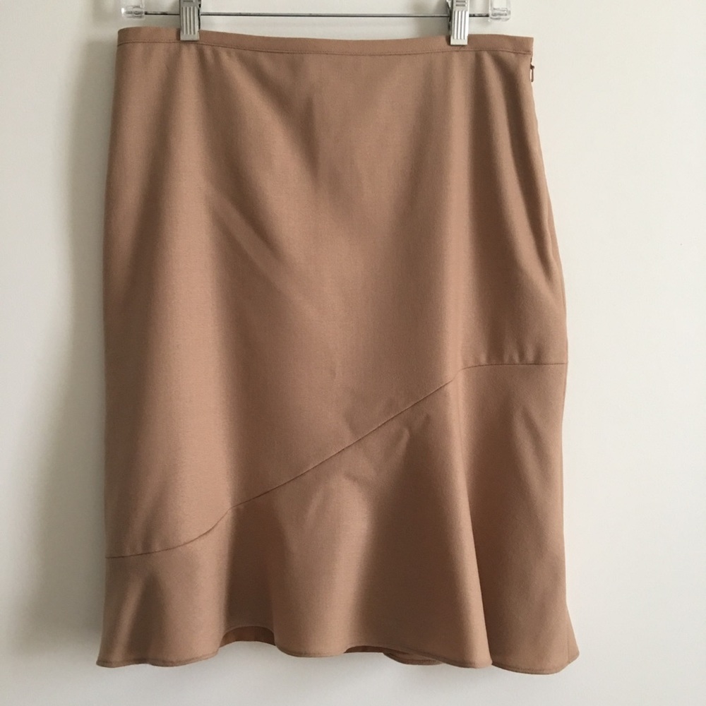 Magaschoni New York Flounce Brown Skirt